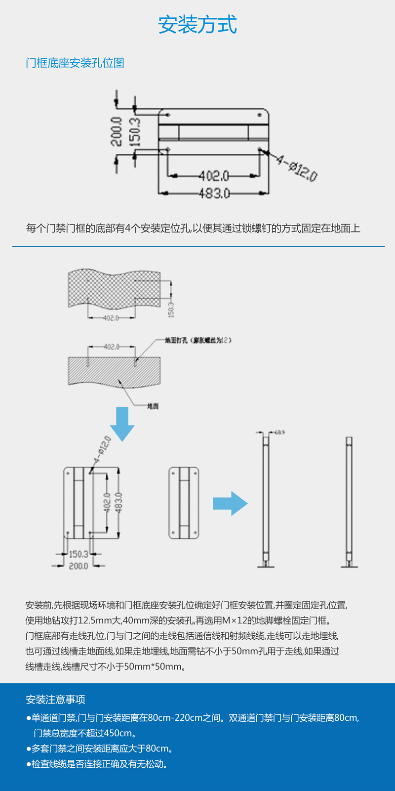 BRC-04F超高频RFID通道门禁系统支持EPC C1 G2（ISO18000-6C）协议，适用于各类物流、仓储、图书、档案、人员考勤管理