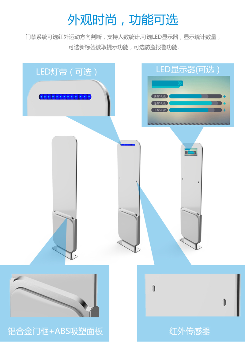 UHF超高频RFID通道门禁系统 BRC-04C 外观时尚 功能可选